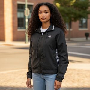 Adidas Black Zip Up Track Jacket Size Small